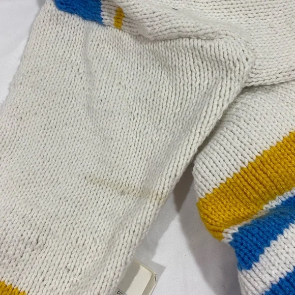 Handmade knit sweater sailboat Colorblock vintage - Picture 5 of 6